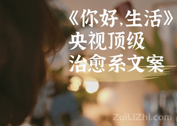 央视《你好生活》热播,文案太太太太太美了!!!忍不住读了一遍又一遍