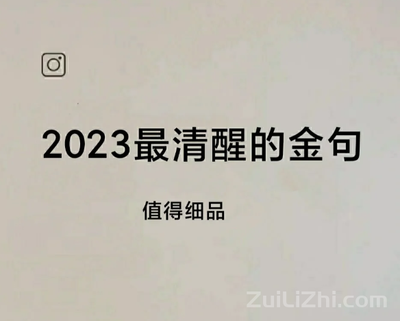 2023最清醒的金句,值得细品