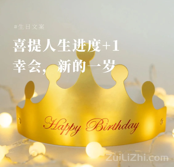 生日文案 喜提人生进度+1,幸会,新的一岁